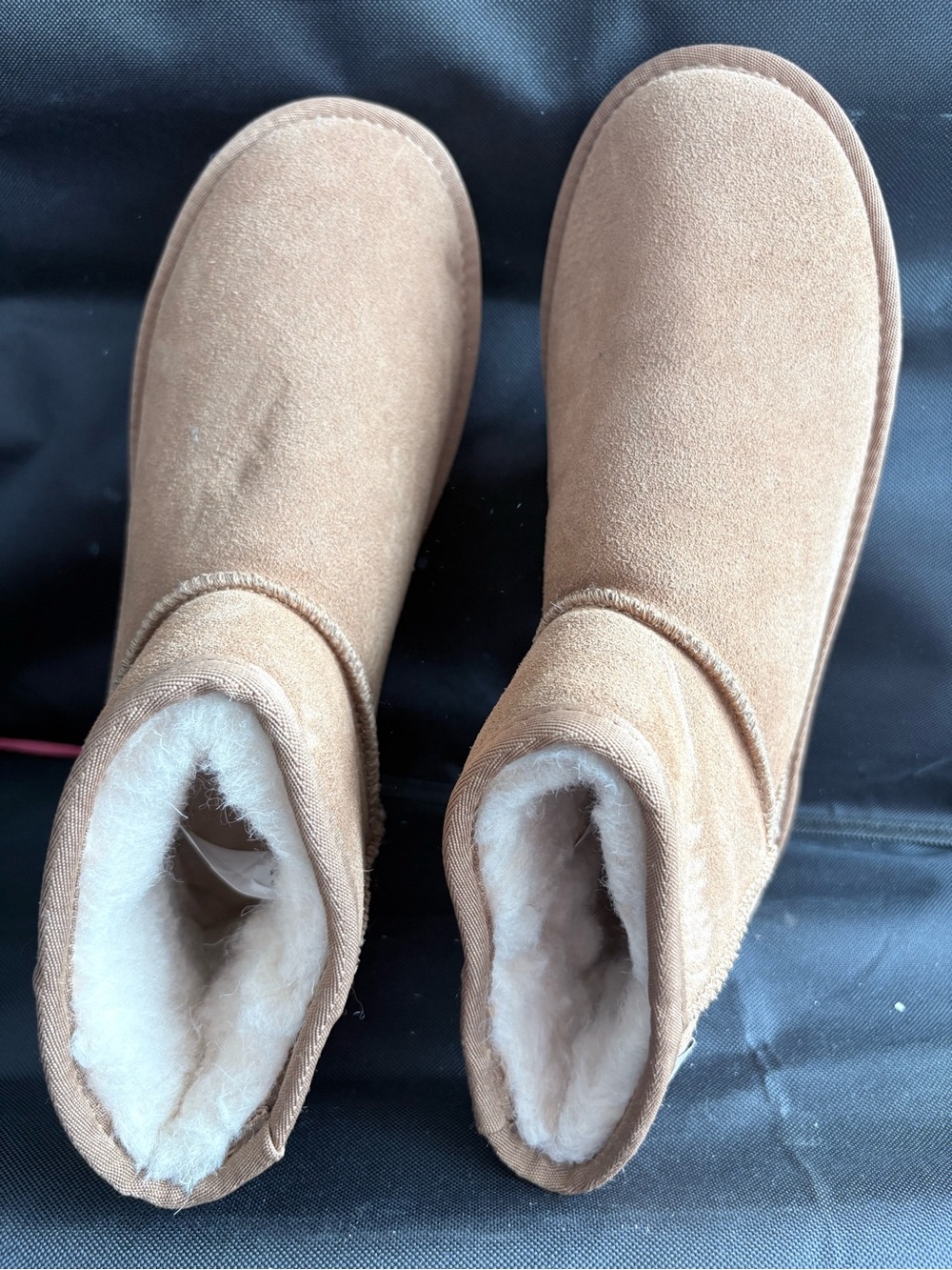 BearPaw Women's Chestnut Suede Shearling-Lined Short Slippers